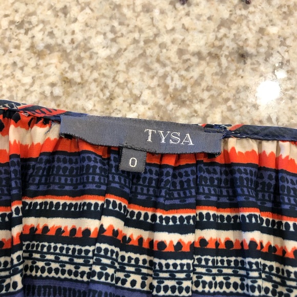 TYSA 100 % silk sexy dress. Longer in back. Adjustable straps. Gorgeous colors. - Picture 9 of 10